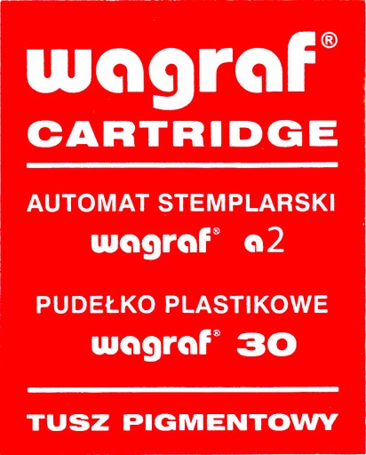 Zdjęcie oferty: WAGRAF CARTRIDGE A2, 30 czerwony