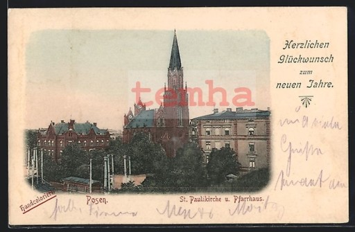Zdjęcie oferty: POZNAŃ Posen Kościół Paulikirche ręczny kolor