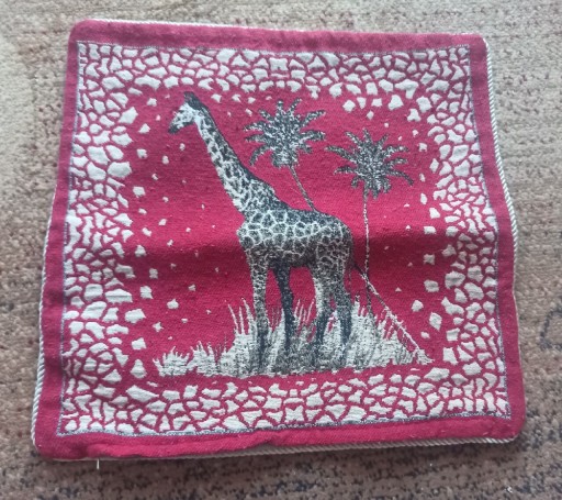 Zdjęcie oferty: Poduszka dekoracyjna Żyrafa Afryka retro 40x40