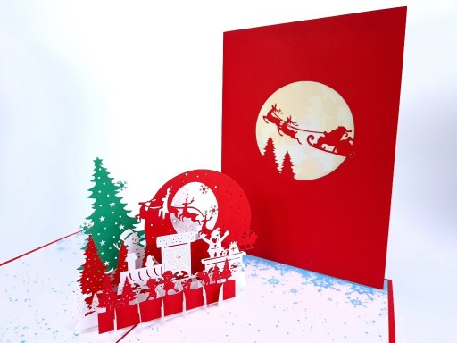 Zdjęcie oferty: Kartka Bożonarodzeniowa Wioska Świętego Mikołaja 2