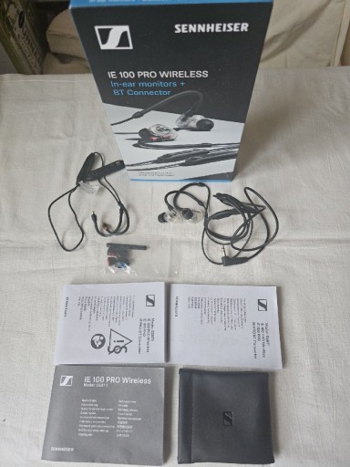 Zdjęcie oferty: Słuchawki Sennheiser IE 100 PRO, jak nowe, kabel + uszk. moduł bluetooth