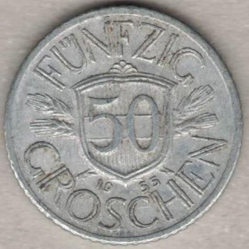 Zdjęcie oferty: Austria 50 groschen groszy 1955 22 mm nr 2