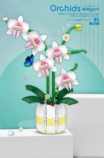 Zdjęcie oferty: Orchidea Klocki Kwiatki Bukiet Konstrukcyjny