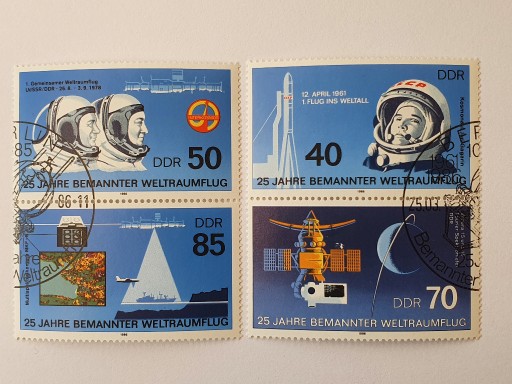 Zdjęcie oferty: (1777) DDR blok znaczki kosmos 