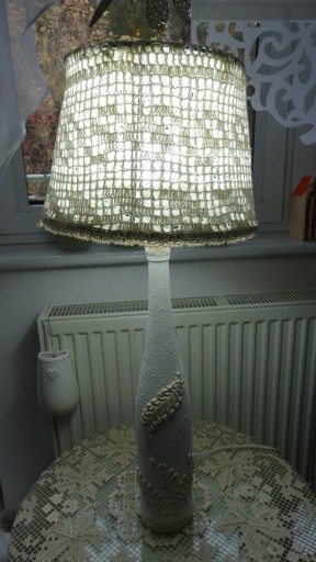 Zdjęcie oferty: Duża lampa stołowa rękodzieło  hand made