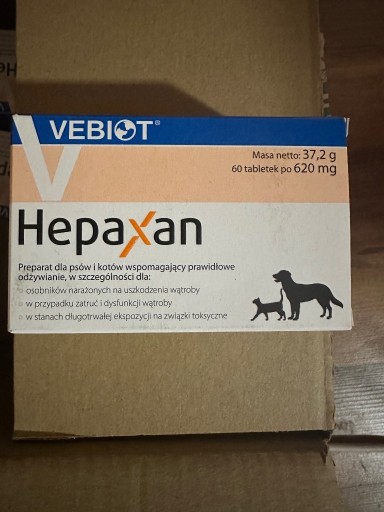 Zdjęcie oferty: VEBIOT Tabletki na wątrobę dla psa Hepaxan 60 tab