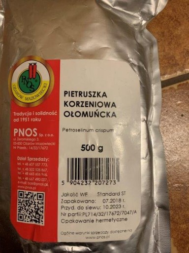 Zdjęcie oferty: pietruszka korzeniowa ołomuńcka