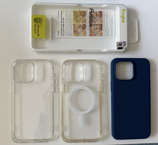 Zdjęcie oferty: Zestaw 3 etui iPhone 15 Pro Max Ringke Nillkin