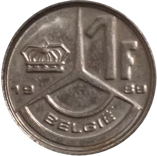 Zdjęcie oferty: Belgia 1 frank z 1989 roku - OBEJRZYJ MOJĄ OFERTĘ