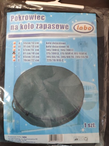 Zdjęcie oferty: Pokrowiec na koło zapasowe 13-14 