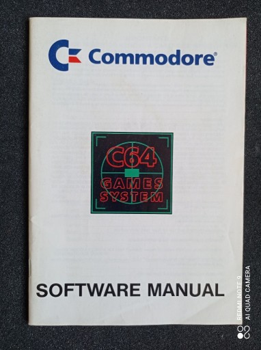 Zdjęcie oferty: Commodore C64 GS / Games System Software Manual