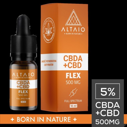 Zdjęcie oferty: ALTAIO Olejek Konopny Flex (CBDA+CBD) 500mg 10ml