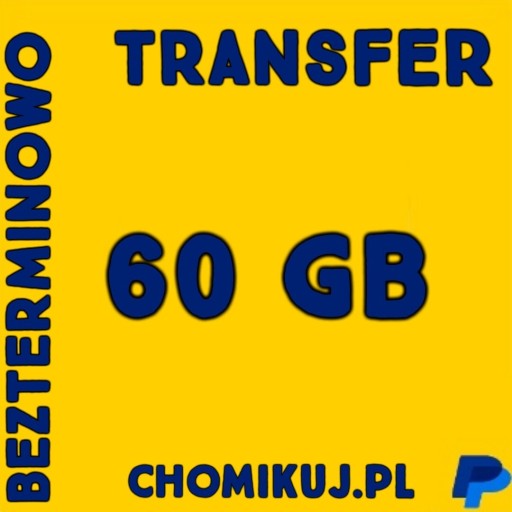 Zdjęcie oferty: Transfer 60 GB na chomikuj Bezterminowo