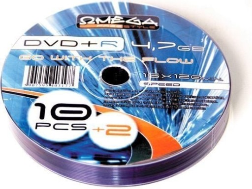 Zdjęcie oferty: Płyty do nagrywania Omega DVD-+R 10 szt + 2 GRATIS