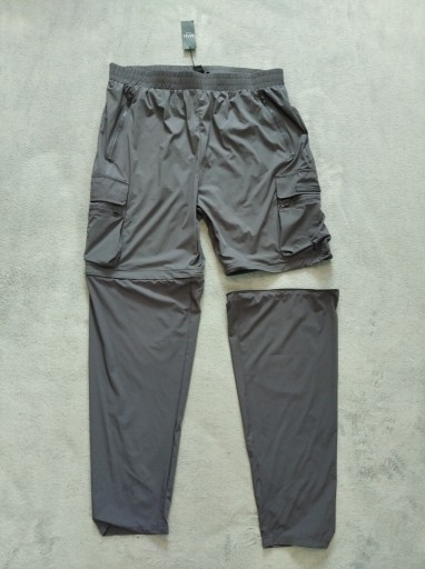 Zdjęcie oferty: Nowe spodnie spodenki Boohoo Man Active Zip Cargo roz. 2XL XXL Jogger