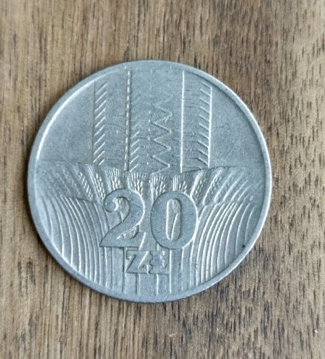 Zdjęcie oferty: 20 zł 1973 r. wieżowiec i kłosy 