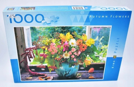 Zdjęcie oferty: KING  PUZZLE 1000 jesienne kwiaty w oknie