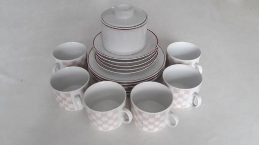 Zdjęcie oferty: Serwis do kawy/ herbaty porcelanowy-Nowy na 6 osób