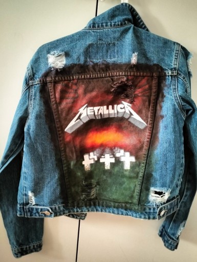 Zdjęcie oferty: Ręcznie malowana kurtka Metallica L