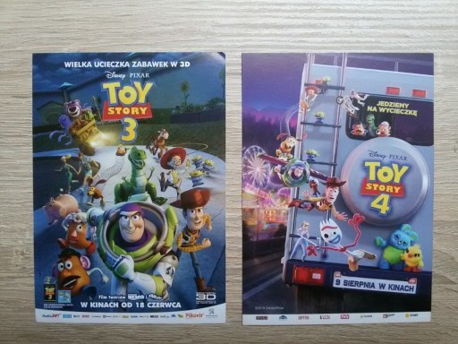 Zdjęcie oferty: TOY STORY 3 i 4 - 2 x Ulotka kinowa Ulotki filmowe