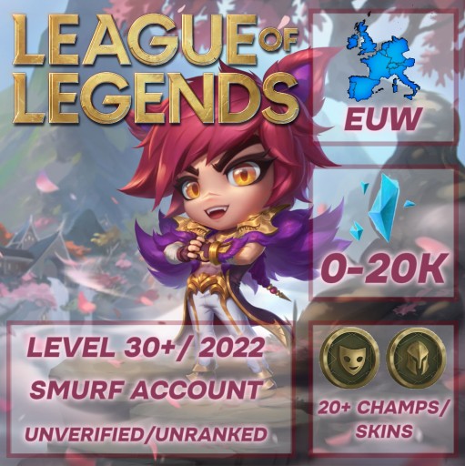 Zdjęcie oferty: KONTO LEAUGE OF LEGENDS LOL 30LVL SMURF EUW 20K BE