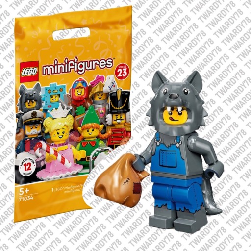 Zdjęcie oferty: LEGO Minifigures Seria 23 Wilk 71034 B/N