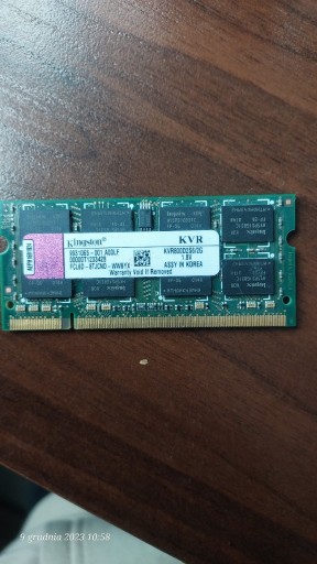 Zdjęcie oferty: Kingston Pamiec ddr2 2gb laptop