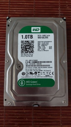 Zdjęcie oferty: Dysk twardy Western Digital WD10EZRX-00A8LB0 1TB SATA III 3,5"