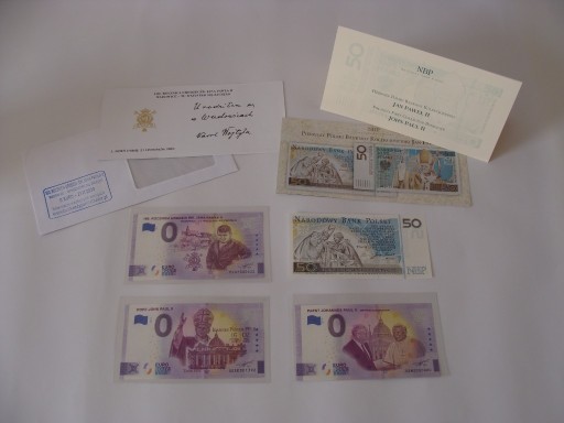 Zdjęcie oferty: Banknoty kolekcjonerskie Jan Paweł II 50 zł 0 euro