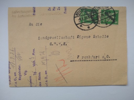 Zdjęcie oferty: List z miejscowości Hoyerswerda z roku 1926