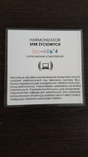 Zdjęcie oferty: Odpromiennik komputerowy harmonizator Bio-info4 