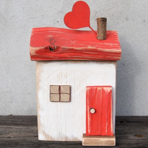 Zdjęcie oferty: Domek z drewna Dekoracja Prezent Walentynki