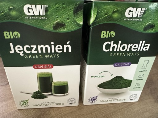 Zdjęcie oferty: Green Ways Chlorella 350g i Jęczmień 300g