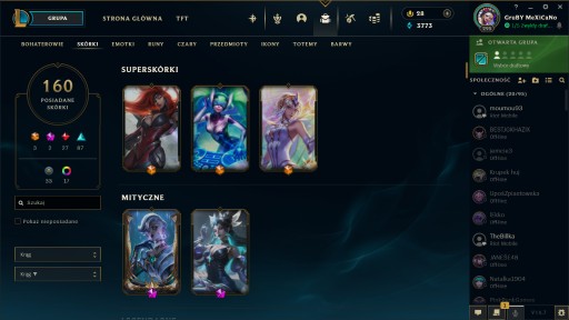 Zdjęcie oferty: Konto League of legends 295 lvl 160 skinów 