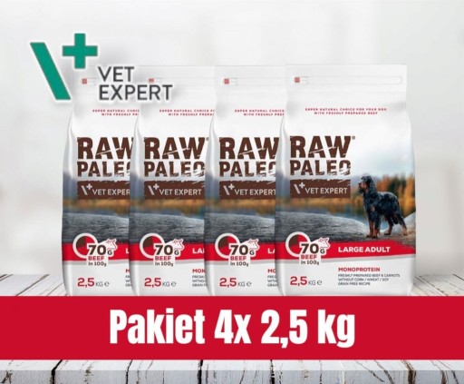 Zdjęcie oferty: RAW PALEO Adult Large Beef /Pakiet 4x 2,5kg =10 kg