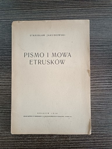 Zdjęcie oferty: Pismo i mowa Etrusków