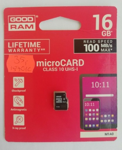 Zdjęcie oferty: Karta pamięci micro SD, 16 GB