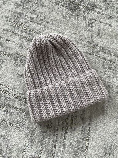 Zdjęcie oferty: Beżowa czapka 100% Merino handmade