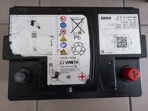 Zdjęcie oferty: Akumulator VARTA BMW 60Ah 660A AGM 9878489 23r.