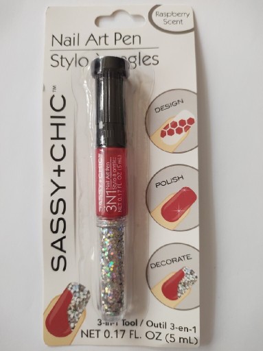 Zdjęcie oferty: Ozdoby do paznokci kolor czerwony 3w1Nail art pen