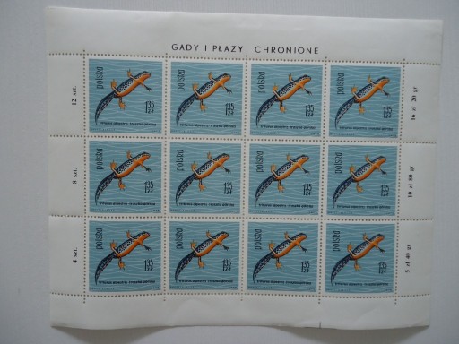 Zdjęcie oferty: Fi. 1251, Gady i płazy, arkusz 1963 rok