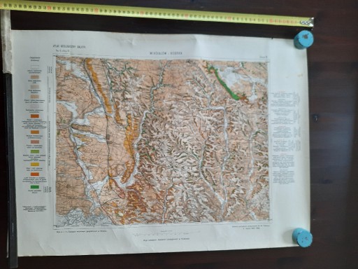 Zdjęcie oferty: MAPA GEOLOGICZNA ARKUSZ MIKOŁAJÓW I BÓBRKA-1912