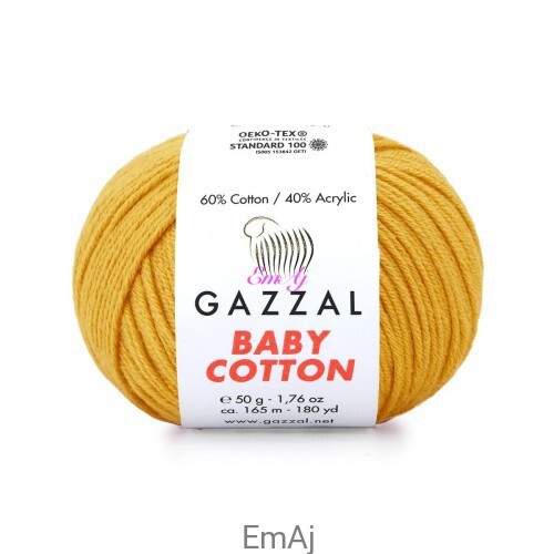 Zdjęcie oferty: Włóczka GAZZAL Baby Cotton miodowy 3447