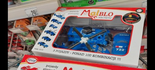 Zdjęcie oferty: MalBlo Magnetic pojazdy magnetyczne policja nowe 