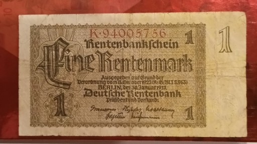 Zdjęcie oferty: Niemcy III Rzesza 1 Marka 1937 Berlin Sr.K