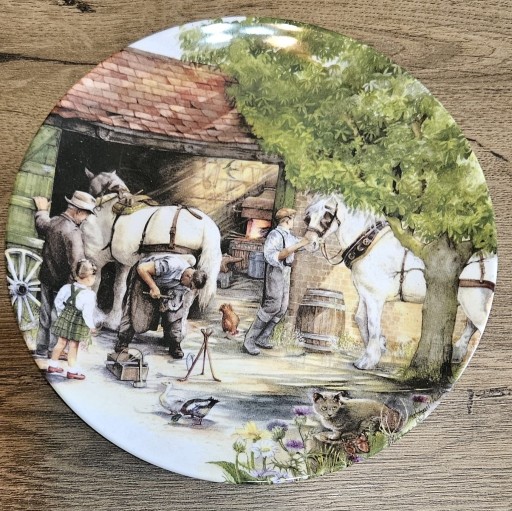 Zdjęcie oferty: ROYAL DOULTON Talerz w pudełku wieś konie 