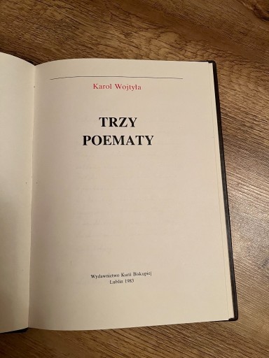 Zdjęcie oferty: WOjtyła K., Trzy poematy, Lublin 1983