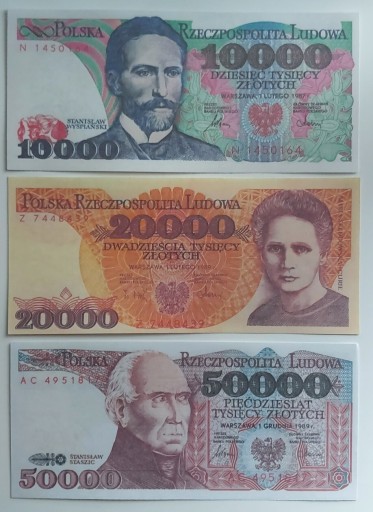 Zdjęcie oferty: Banknoty  zestaw 3szt. kopie