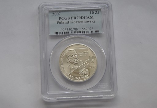 Zdjęcie oferty: 10 złotych 2007 Korzeniewski PCGS PR70 DCAM .Max!!