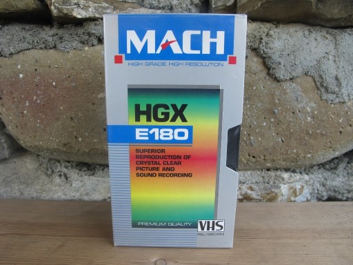 Zdjęcie oferty: Kaseta VHS MACH_ HGX E 180_Nowa